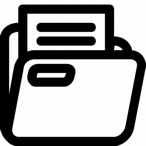 Document File Folder Interface Open Icon