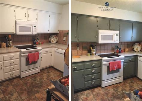 Before And After Painted Pressboard Mdf Cabinets Budget Friendly Beige