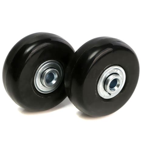 2 Set Luggage Suitcase Replacement Wheels Axles Rubber Deluxe Repair Od