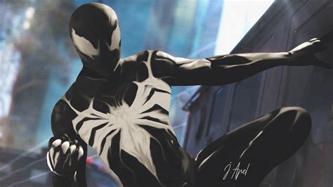 Spider Man Black Symbiote Suit 4k Wallpaper Download Best Hd Wallpaper