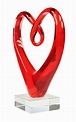 Skulptur - Herz aus Glas mit Gravur Personalisierung