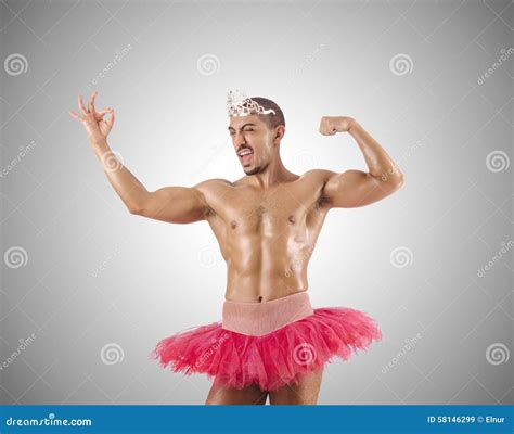 Man In Ballet Tutu Stock Image Image Of Attractive Balance 58146299