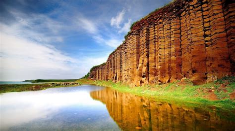 Nature Landscape Rock Formation Cliff Reflection Water Wallpapers Images
