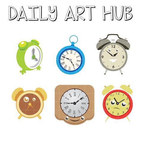 Clock Faces Clip Art Set Daily Art Hub Free Clip Art Everyday Images