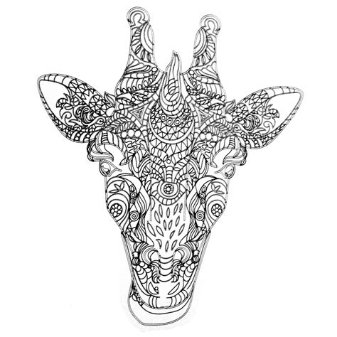 Get This Giraffe Coloring Pages for Adults Zentangle Art 99371