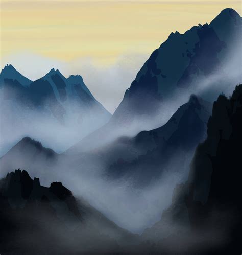 Misty Mountains Digitalpainting