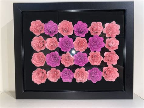 Customizable Flower Shadow Box Etsy