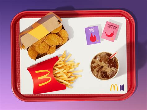10 piece chicken mcnuggets, a coke, medium fries, and 2 exclusive sauces picked by bts: Can you get the McDonald's BTS meal in the UK? What you ...