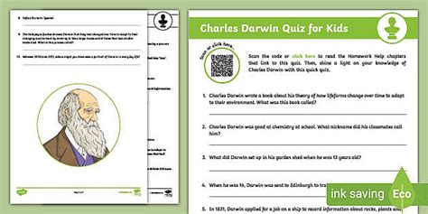 Charles Darwins Natural Selection Worksheet With Answers