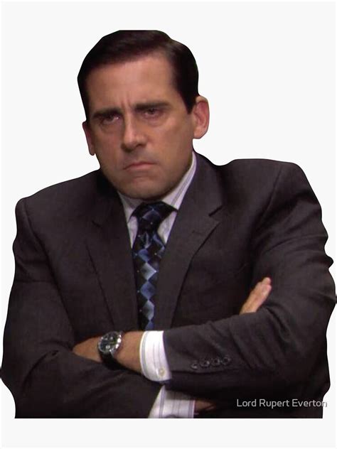 The Office Michael Scott Angry Face Office T Sticker By