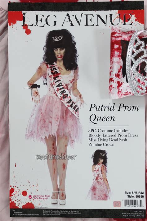 Zombie Putrid Prom Queen Leg Avenue Halloween Costume Sizes Sm Ml