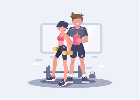 Professional Fitness Trainer Illustration 177970 Vector Art At Vecteezy