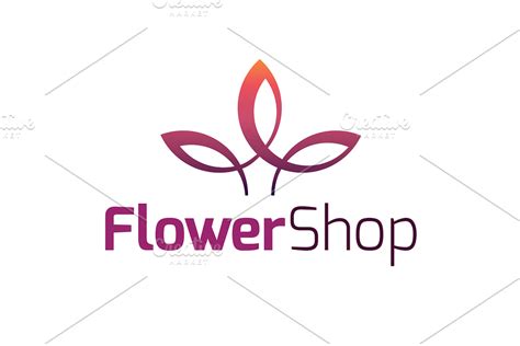 Flower Shop Logo Creative Logo Templates ~ Creative Market