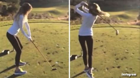 Paulina Gretzky Perfecting Stroke Technique