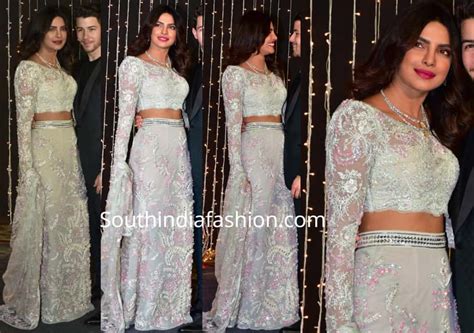 Priyanka Chopra Nick Jonas Wedding Reception South India Fashion