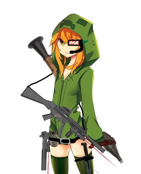 Minecraft Sexy Creeper Girl Anime Minecraft