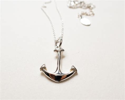 Sterling Silver Anchor Necklace Nautical Jewelry Symbol Of Hope Us