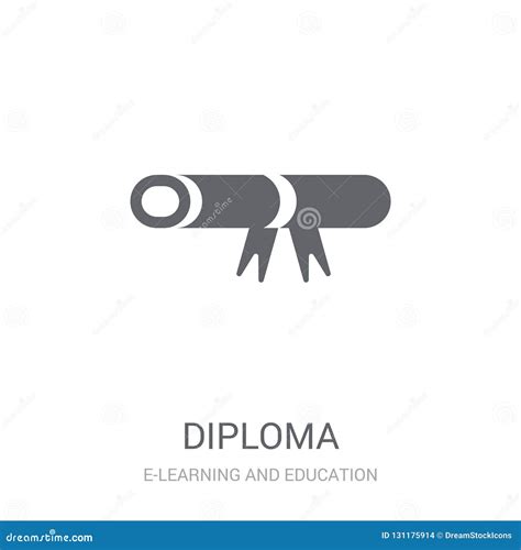 Diploma Icon Trendy Diploma Logo Concept On White Background Fr Stock