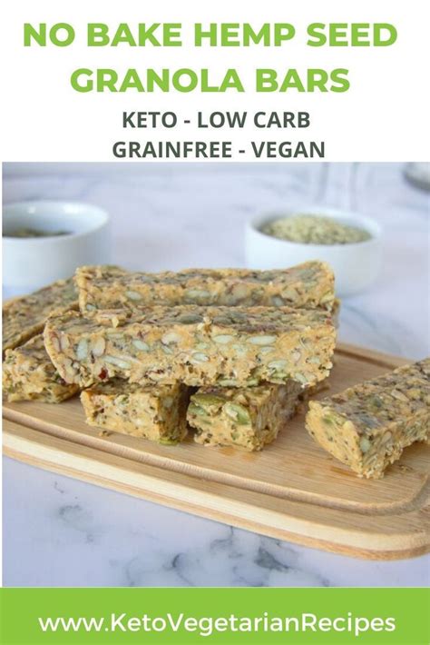 A lot of homemade granola bar recipes use a mixture of melted butter and brown sugar to bind oats into bars. No Bake Hemp Seed Granola Bars | Recipe in 2020 | Low carb ...