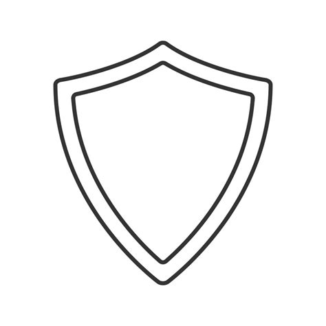 Icono Lineal De Escudo De Protección Ilustración De Línea Fina Símbolo De Contorno De