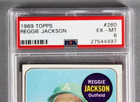 Top 10 reggie jackson baseball cards. 1969 Topps Reggie Jackson Graded Rookie Baseball Card ...