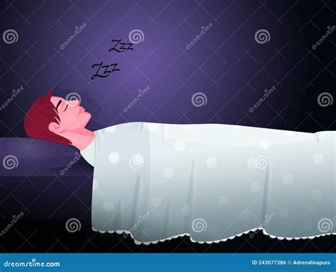 Man Sleeping And Dreaming Stock Illustration Illustration Of Chamomile