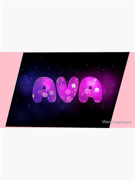 Ava Name Plate Ava Poster For Sale By Miami Merchant Redbubble