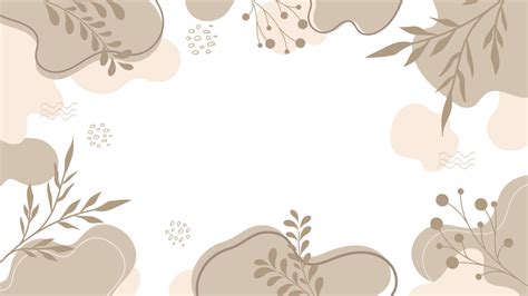 Aesthetic Floral Flower Background In Earth Tone Color 9668607 Png