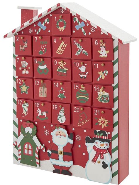Wood Advent Calendar With Drawers