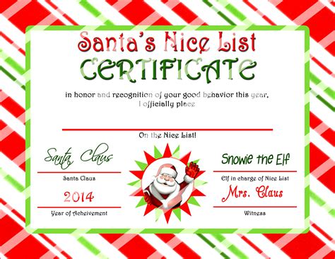 Choose from professional, classy or fun certificate templates and customize within minutes. 6 Santa Good List Certificate Template 28412 | FabTemplatez