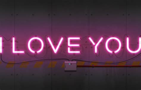 Neon Love Wallpaper 4k