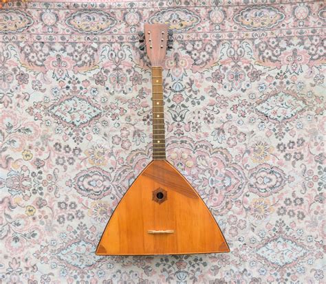 Vintage Russian Balalaika Musical Instrument Stringed Instrument