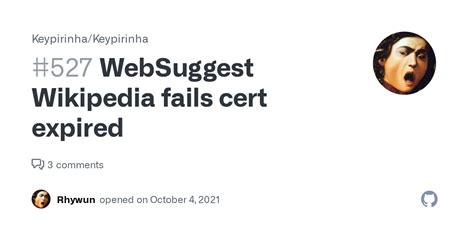 Websuggest Wikipedia Fails Cert Expired · Issue 527 · Keypirinha