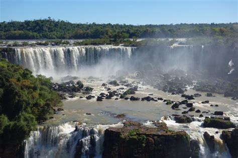 Iguazu Falls Brazil Side Stock Photo Image Of Scene 58052222
