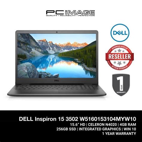 Dell Inspiron 15 3502 W5160153104myw10 Laptop Notebook Celeron N4020