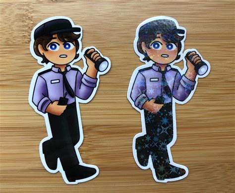 Fnaf Security Guard Stickers Vanessa Michael Afton Etsy