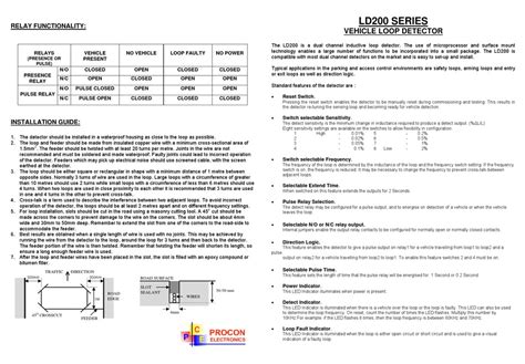 Procon Ld200 Installation Manual Pdf Download Manualslib