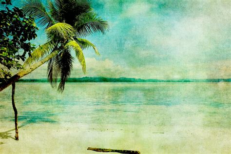 Beach Vintage Painting Free Stock Photo Public Domain Pictures