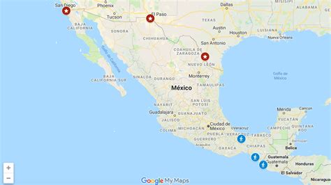 el mapa interactivo que muestra el avance de las caravanas migrantes de méxico hacia estados