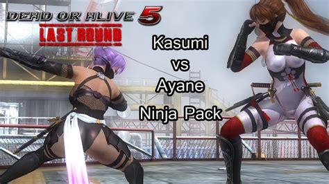 dead or alive 5 last round ps4 kasumi vs ayane ninja pack costumes [60fps] youtube
