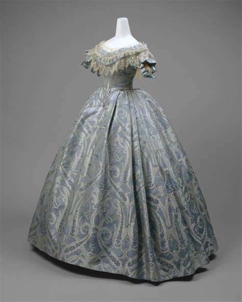 Great for victorian, belle epoch, antebellum if their best dress was a ball gown they would probably have worn it to their wedding. Ephemeral Elegance — Ball Gown, ca. 1860 via The Met ...