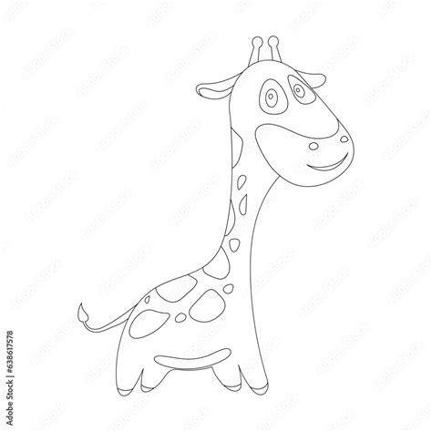 Animal Coloring Page For Kids Baby Giraffe Coloring Page Black And