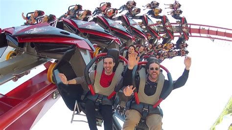 X Flight Ridercam On Ride Reverse Hd Pov Six Flags Great America
