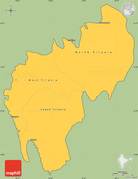 Postal code search by map; Agartala In India Map