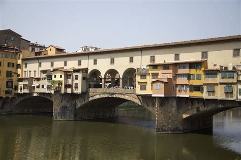 Ponte Vecchio In Florence Italy A Picturesque Medieval Stone Arch