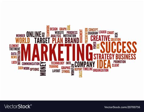 Word Cloud Business Concept Marketing Royalty Free Vector