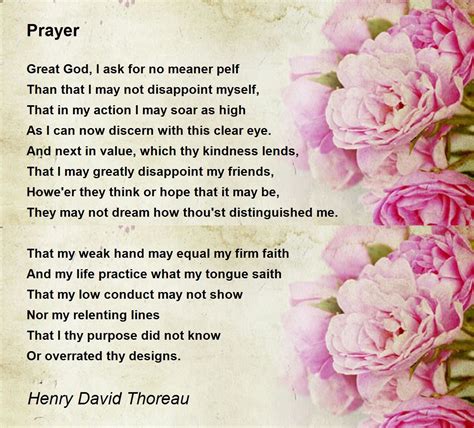 Prayer Prayer Poem By Henry David Thoreau