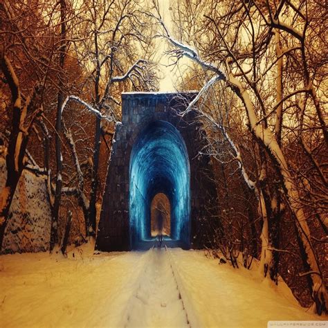 Winter Tunnel Wallpapers Wallpaper Cave