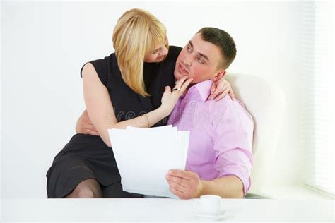 Office Romance Flirt With Boss And Secretary Stock Image Free