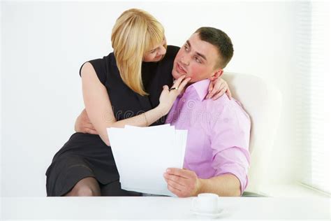 Office Romance Flirt With Boss And Secretary Stock Image Image Of Pretty Occupation 20646963